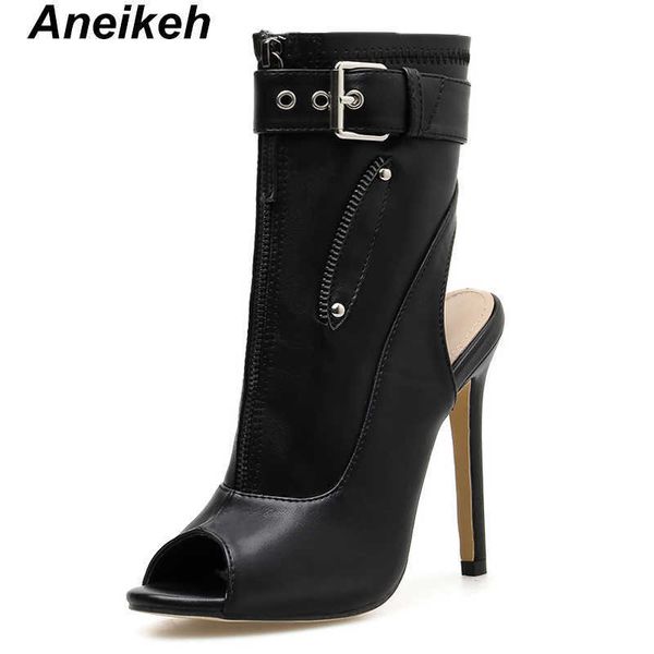 aneikeh 2021 pu summer ankle boots high heels women shoes peep toe lady chelsea party thin heeled size 35-40 y0910, Black
aneikeh 2021 pu summer ankle boots high heels women shoes peep toe lady chelsea party thin heeled size 35-40 y0910, Black