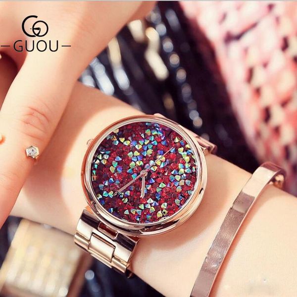 wristwatches guou women watches colorful diamond wrist fashion shiny rhinestone watch rose gold clock, Slivery;brown
wristwatches guou women watches colorful diamond wrist fashion shiny rhinestone watch rose gold clock, Slivery;brown