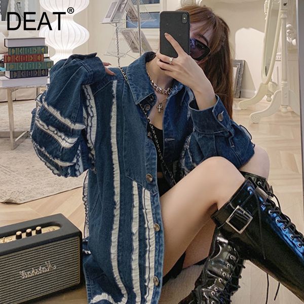 spring and autumn fashion women clothes turn-down collar lantern sleeves spliced light blue denim jacket 1dc79705 210421, Black;brown
spring and autumn fashion women clothes turn-down collar lantern sleeves spliced light blue denim jacket 1dc79705 210421, Black;brown