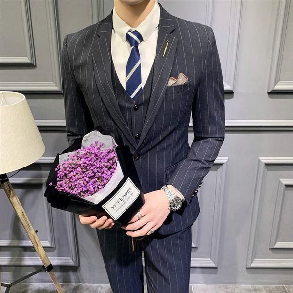 autumn and winter men's casual suit three piece small slim youth wedding dress suits & blazers, White;black
autumn and winter men's casual suit three piece small slim youth wedding dress suits & blazers, White;black