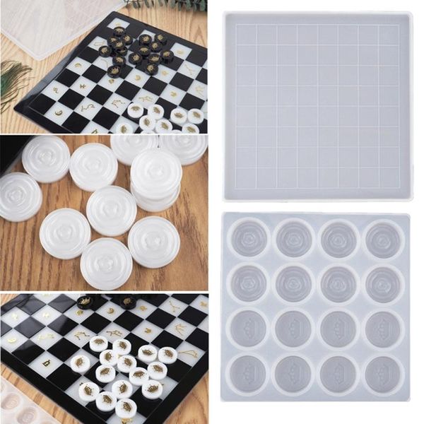 chess and checkers silicone making mold, mirror epoxy resin chessboard piece tools 27.7x1cm baking moulds
chess and checkers silicone making mold, mirror epoxy resin chessboard piece tools 27.7x1cm baking moulds