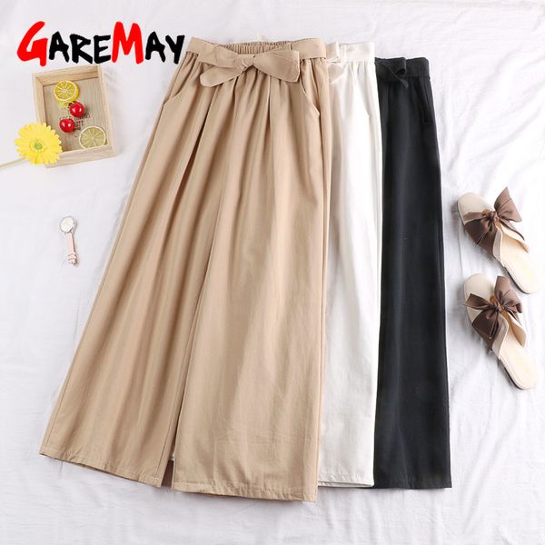 spring and summer wide leg pants women high waist wild thin loose plus size korean style casual nine 210428, Black;white
spring and summer wide leg pants women high waist wild thin loose plus size korean style casual nine 210428, Black;white
