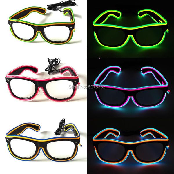 party masks eyewear gift stage show glowing sunglasses colorful illuminated el wire glasses bright flashing for halloween
party masks eyewear gift stage show glowing sunglasses colorful illuminated el wire glasses bright flashing for halloween