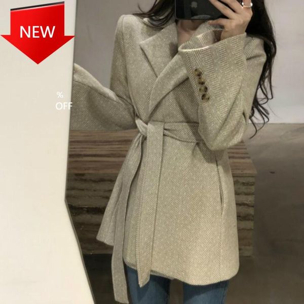 coat jacket bandage long sleeve british style thick woolen overcoat outer wear loose women autumn winter wool blazer women's suits & bl, White;black
coat jacket bandage long sleeve british style thick woolen overcoat outer wear loose women autumn winter wool blazer women's suits & bl, White;black