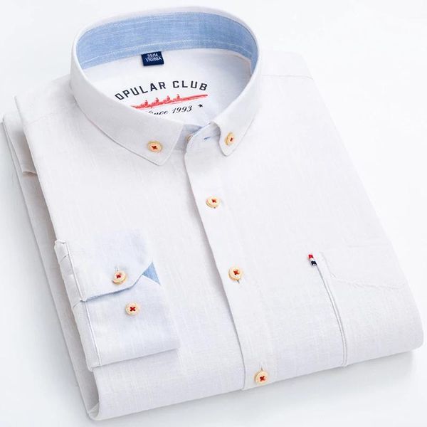 men's casual shirts regular-fit white shirt cotton line long sleeve loose business dress pure color button men blue camisa hombre, White;black
men's casual shirts regular-fit white shirt cotton line long sleeve loose business dress pure color button men blue camisa hombre, White;black