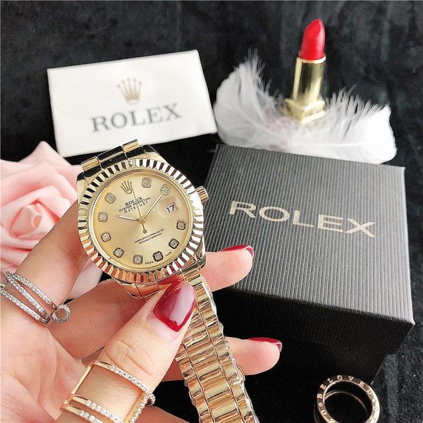 r luxury gold watch casual womens watches fashion dress datejust multi-color dial designer stainless steel strap quartz movement automatic c, Slivery;brown
r luxury gold watch casual womens watches fashion dress datejust multi-color dial designer stainless steel strap quartz movement automatic c, Slivery;brown