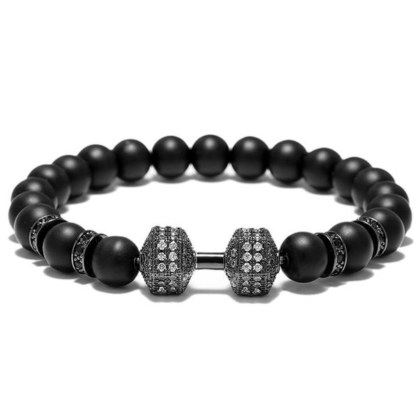 charm bracelets matte onxy beads yoga bracelet barbell design 4 colors natural stone, Golden;silver
charm bracelets matte onxy beads yoga bracelet barbell design 4 colors natural stone, Golden;silver