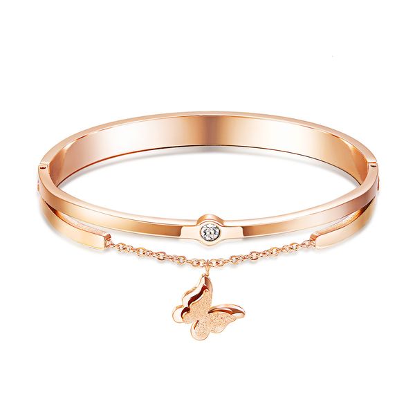 titanium steel headwear sale rose gold plated butterfly women's diamond zircon stainless bracelet, Golden;silver
titanium steel headwear sale rose gold plated butterfly women's diamond zircon stainless bracelet, Golden;silver