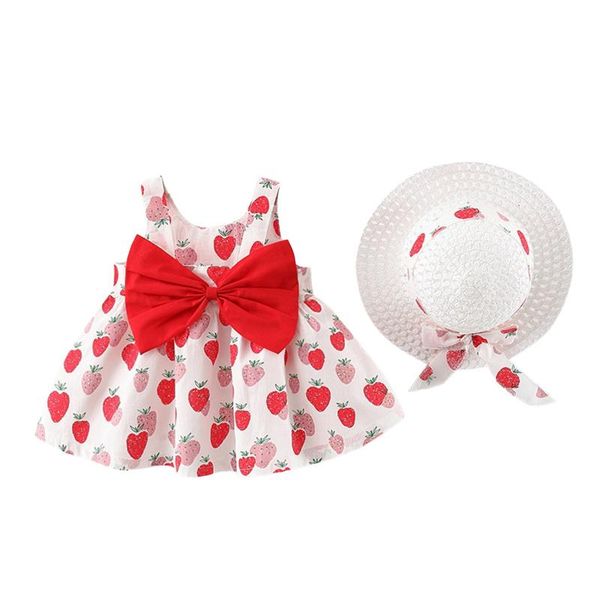 children kids girls sleeveless big bow flower print princess dress+hat set outfit children's clothing baby roupa infantil 2021 girl, Red;yellow
children kids girls sleeveless big bow flower print princess dress+hat set outfit children's clothing baby roupa infantil 2021 girl, Red;yellow