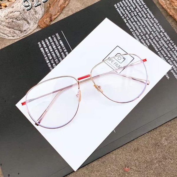 new style big face show thin couple fashion color gold glasses frame myopic anti blue flat lens, White;black
new style big face show thin couple fashion color gold glasses frame myopic anti blue flat lens, White;black