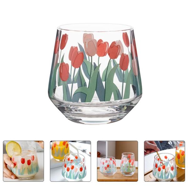 mugs 2pcs retro tulip pattern cup literary art girl glass (short style 400ml)
mugs 2pcs retro tulip pattern cup literary art girl glass (short style 400ml)