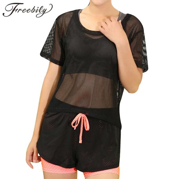 women';s summer sport t-shirts casual running yoga fitness see through breathable hollow out net cover up t-shirt jerseys, Black;blue
women';s summer sport t-shirts casual running yoga fitness see through breathable hollow out net cover up t-shirt jerseys, Black;blue