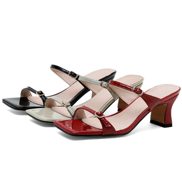 black red gray women's shoes sandals fashion buckle square high heel summer open toe dress slippers
black red gray women's shoes sandals fashion buckle square high heel summer open toe dress slippers