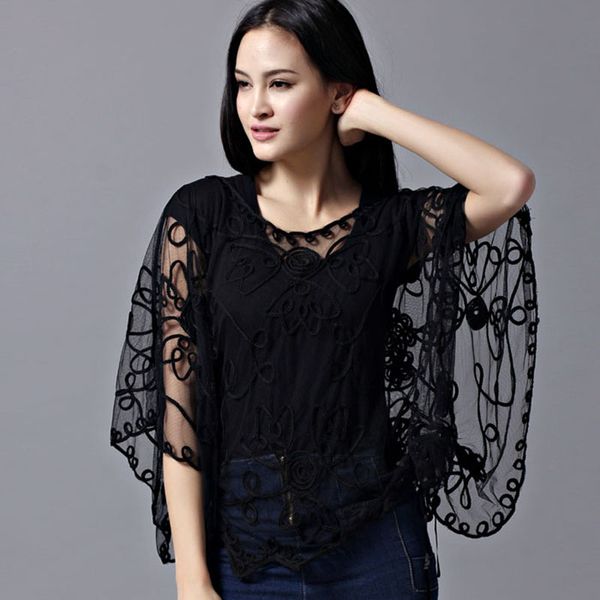 half sleeve summer ladies white black blusas women chiffon lace blouse hollow out shirt feminine clothing 803j 210420
half sleeve summer ladies white black blusas women chiffon lace blouse hollow out shirt feminine clothing 803j 210420
