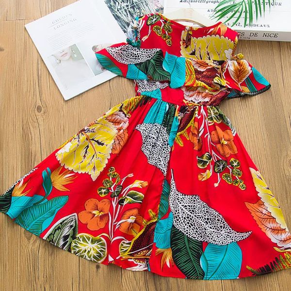 girl's dresses bohemia 2021 summer girl boho style kids short sleeve classic floral sundress children casual outfits 4 to 14 years, Red;yellow
girl's dresses bohemia 2021 summer girl boho style kids short sleeve classic floral sundress children casual outfits 4 to 14 years, Red;yellow