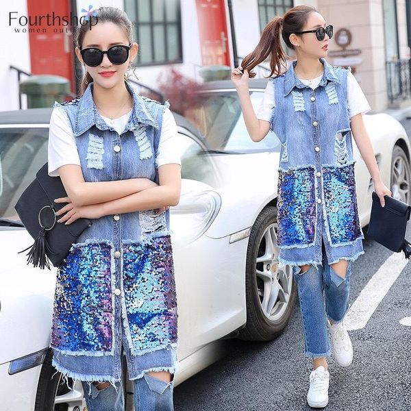 women's jackets 2021 women jeans jacket casual vintage denim sequins design long coat frayed hole spring autumn windbreaker female xxxl, Black;brown
women's jackets 2021 women jeans jacket casual vintage denim sequins design long coat frayed hole spring autumn windbreaker female xxxl, Black;brown