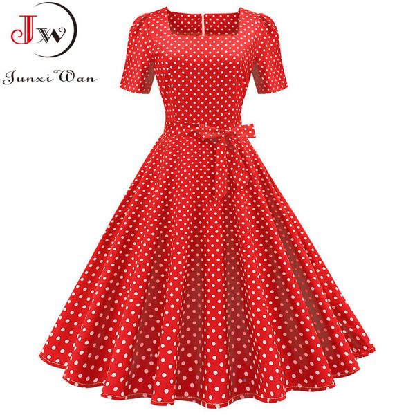 polka dot vintage dress women summer elegant short sleeve square collar a-line midi party sundress 50s 60s vestidos plus size 210510, Black;gray
polka dot vintage dress women summer elegant short sleeve square collar a-line midi party sundress 50s 60s vestidos plus size 210510, Black;gray
