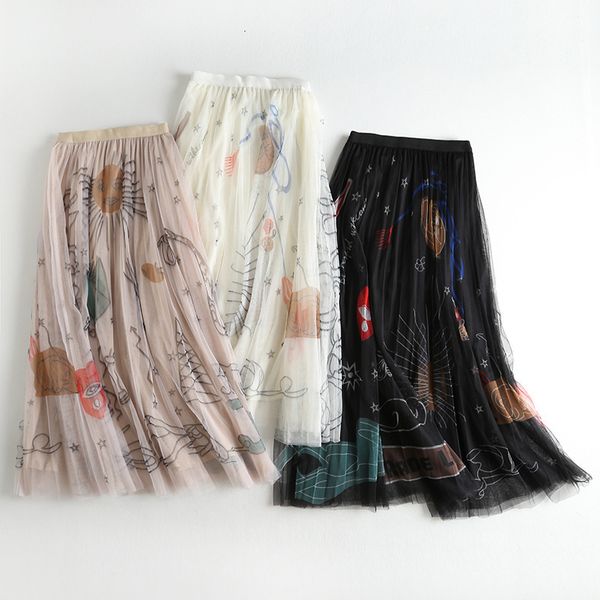 Skirts skirts European Fashion Graffiti Printed Maxi Mesh Elastic Waist Layered Tulle y A-line Pleated Ankle Long Tutu S 550X, Black
Skirts skirts European Fashion Graffiti Printed Maxi Mesh Elastic Waist Layered Tulle y A-line Pleated Ankle Long Tutu S 550X, Black