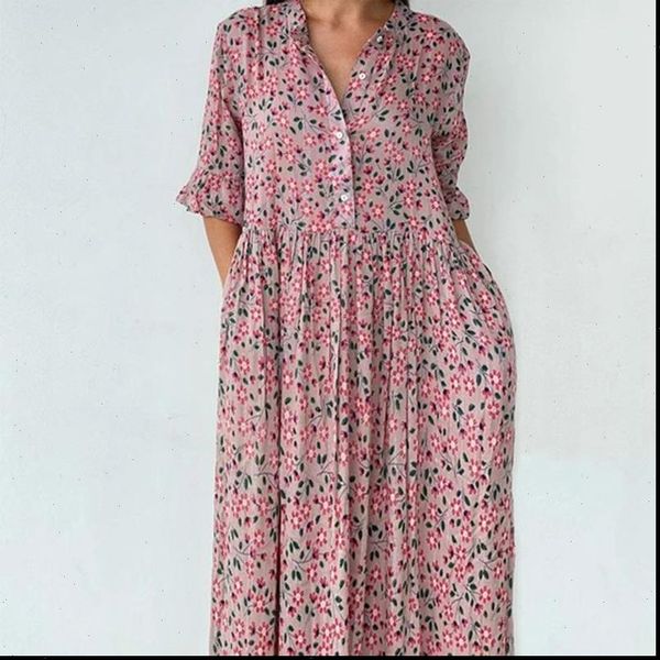 floral print summer dress womens women bohemian short sleeve woman maxi pink ruffles dresses for robe, Black;gray
floral print summer dress womens women bohemian short sleeve woman maxi pink ruffles dresses for robe, Black;gray