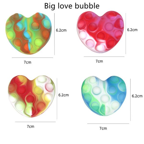 2022 gadget toys new silicone heart-shaped bubble decompression ball breathable toy kneading 3d puzzle parent-child interactive game
2022 gadget toys new silicone heart-shaped bubble decompression ball breathable toy kneading 3d puzzle parent-child interactive game
