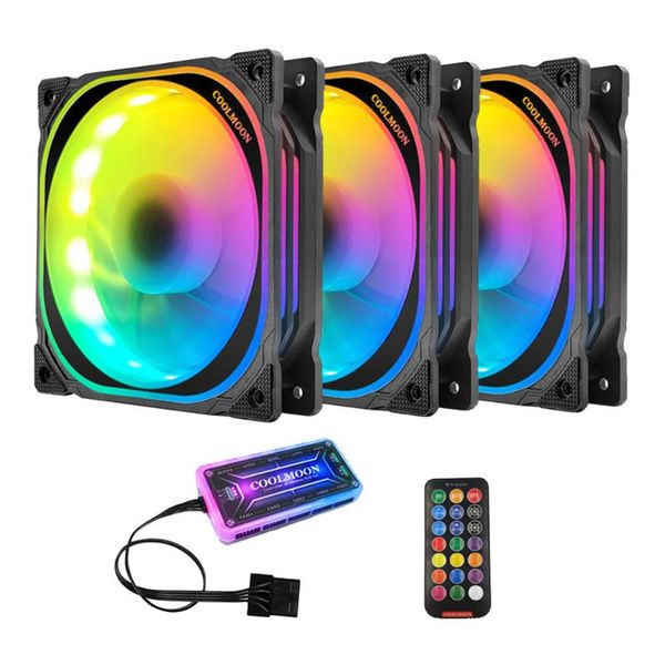 1set 3pcs 12cm rgb led computer cooling fan with standard controller colorful pc (style 1) lappads
1set 3pcs 12cm rgb led computer cooling fan with standard controller colorful pc (style 1) lappads