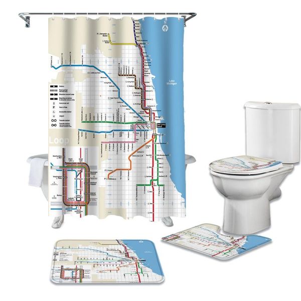 waterproof shower curtain set map of chicago railway layout curtains bathroom decor with
waterproof shower curtain set map of chicago railway layout curtains bathroom decor with