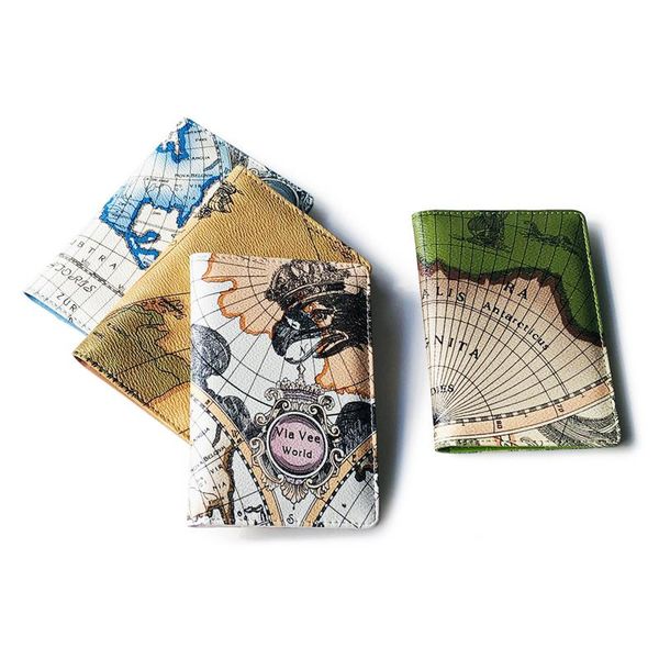 card holders map pattern leather pu travel passport cover case holder men women slim money id credit organizer protector trendy, Brown;gray
card holders map pattern leather pu travel passport cover case holder men women slim money id credit organizer protector trendy, Brown;gray