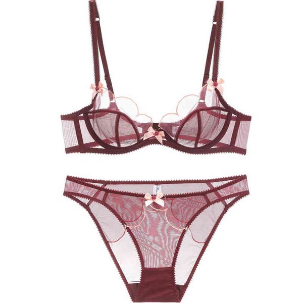 transparent bra petal shape lingerie set underwire bow decoration underwear women mesh seethrough, Red;black
transparent bra petal shape lingerie set underwire bow decoration underwear women mesh seethrough, Red;black