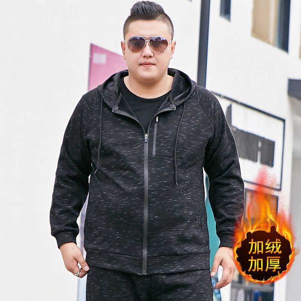 fat men's extra large cardigan hooded sweater extra large plush thickened casual winter coat, Black;brown
fat men's extra large cardigan hooded sweater extra large plush thickened casual winter coat, Black;brown
