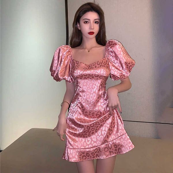 two piece dress leopard print summer mini pinkl puff sleeve backless party square collar a-line beach lace up sweet pink z414, White
two piece dress leopard print summer mini pinkl puff sleeve backless party square collar a-line beach lace up sweet pink z414, White