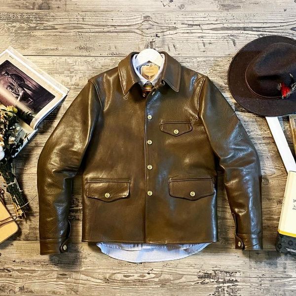 men's leather & faux unusual part of green color fatty cowhide brake troupe, restoring ancient ways men tooling jacket, Black
men's leather & faux unusual part of green color fatty cowhide brake troupe, restoring ancient ways men tooling jacket, Black