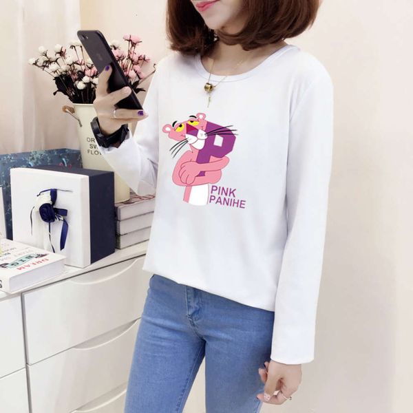 women's t-shirt lovers' long sleeve women bf brand loose cartoon pink leopard student korean fashion chic 1z83, White
women's t-shirt lovers' long sleeve women bf brand loose cartoon pink leopard student korean fashion chic 1z83, White