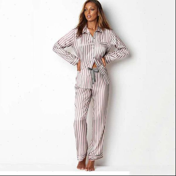 summer spring pajamas satin silk womens sleepwears two piece set long sleeved striped pjs lounge wear night suits home clothes, Black;red
summer spring pajamas satin silk womens sleepwears two piece set long sleeved striped pjs lounge wear night suits home clothes, Black;red
