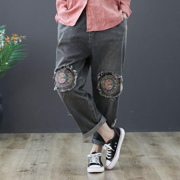 women's jeans women denim pants 2021 spring summer fashion vintage casual floral embroidery high waist demin harem pant, Blue
women's jeans women denim pants 2021 spring summer fashion vintage casual floral embroidery high waist demin harem pant, Blue
