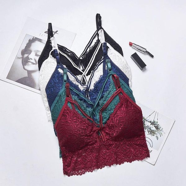 bras women's padded lingerie lace flower bra vest bustier tank bralette sleeveless underwear, Red;black
bras women's padded lingerie lace flower bra vest bustier tank bralette sleeveless underwear, Red;black