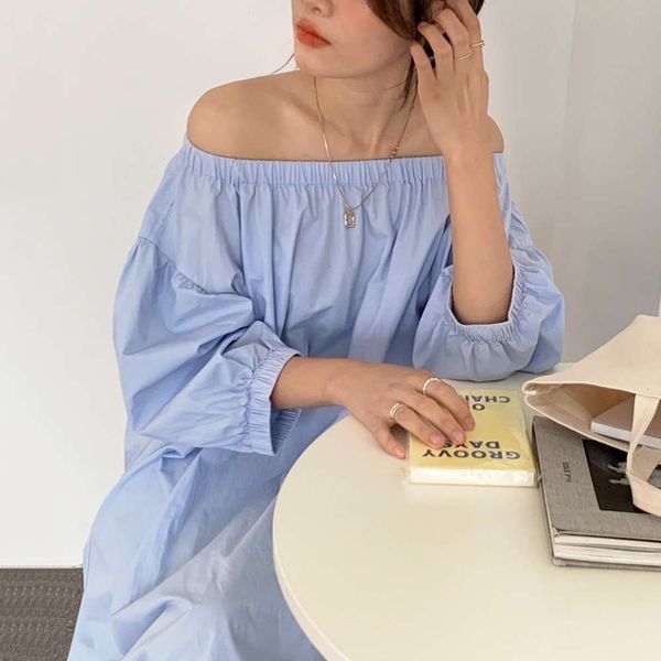 casual dresses dress women clothessummer french simple one line collar off shoulder loose solid versatile bubble sleeve long r6y4, Black;gray
casual dresses dress women clothessummer french simple one line collar off shoulder loose solid versatile bubble sleeve long r6y4, Black;gray
