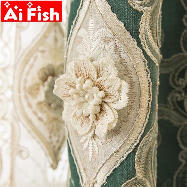 european green 3d flower stamen with pearl unique embroidery elegant blackout curtains for living room high-end purple drapes#4 curtain & dr
european green 3d flower stamen with pearl unique embroidery elegant blackout curtains for living room high-end purple drapes#4 curtain & dr