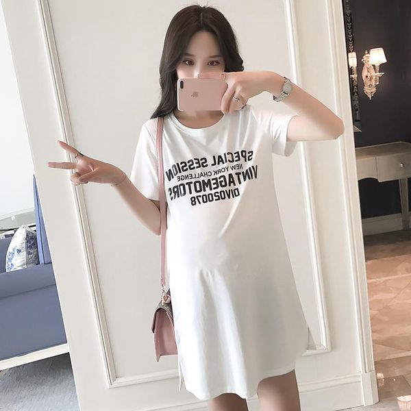 maternity casual loose letter cotton t shirt dress o neck oversize mini pregnancy short sleeve basic dresses vestidos, White
maternity casual loose letter cotton t shirt dress o neck oversize mini pregnancy short sleeve basic dresses vestidos, White
