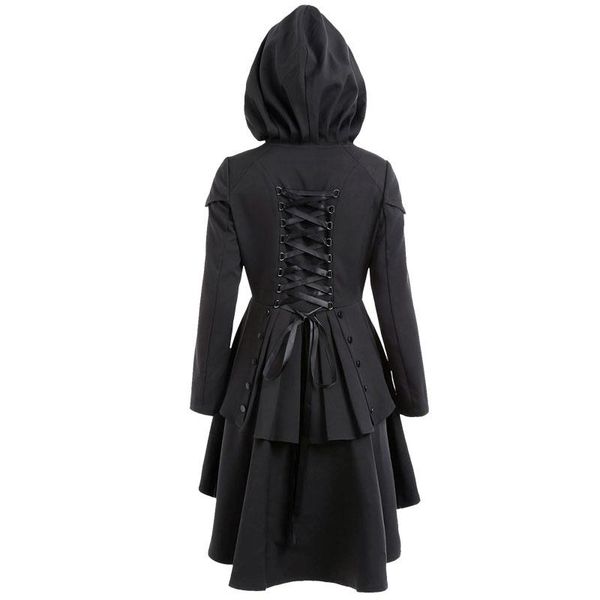 women's trench coats vintage women hooded coat gothic style plus size autumn winter casual bandage waist overcoat high low ruffles long, Tan;black
women's trench coats vintage women hooded coat gothic style plus size autumn winter casual bandage waist overcoat high low ruffles long, Tan;black