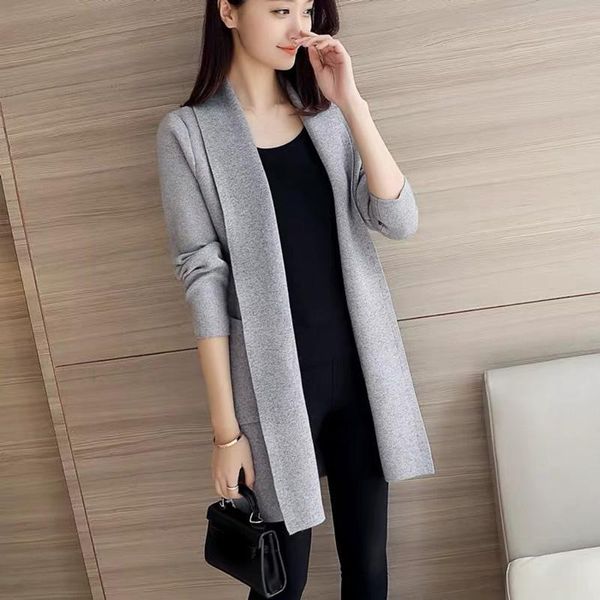 womens winter open front cardigan ladies long trench coat loose jacket outwear women's knits & tees, White
womens winter open front cardigan ladies long trench coat loose jacket outwear women's knits & tees, White