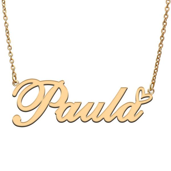 pendant necklaces paula love heart name necklace personalized gold plated stainless steel collar for women girls friends birthday wedding gi, Silver
pendant necklaces paula love heart name necklace personalized gold plated stainless steel collar for women girls friends birthday wedding gi, Silver