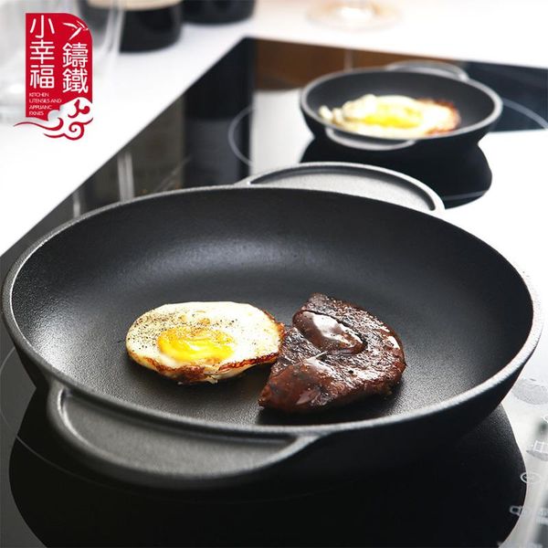 round ear thickened heavy cast iron frying pan non-coated household handmade vintage cake griddle grill pot pans
round ear thickened heavy cast iron frying pan non-coated household handmade vintage cake griddle grill pot pans