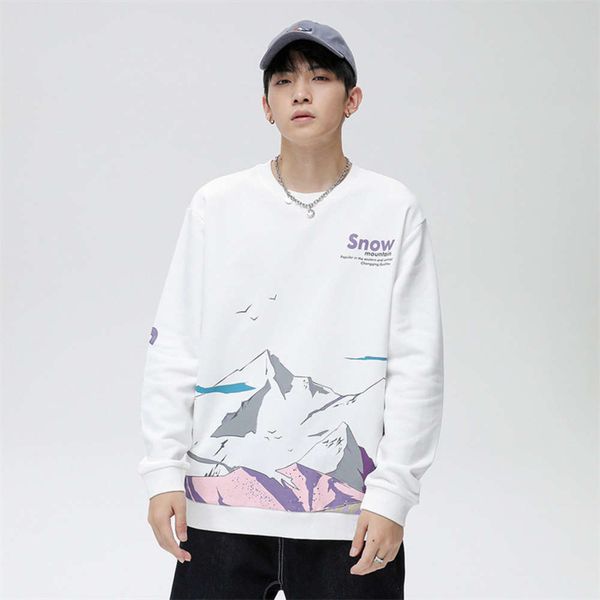men's 330g cotton tide brand sweater autumn landscape printing long sleeve casual top, Black
men's 330g cotton tide brand sweater autumn landscape printing long sleeve casual top, Black