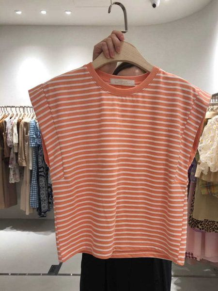 striped o neck sleeveless t-shirt women's summer shoulder pads all match loose casual 210615, White
striped o neck sleeveless t-shirt women's summer shoulder pads all match loose casual 210615, White