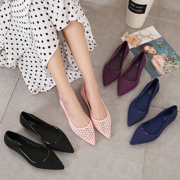 summer hollow-out flats jelly shoes woman bow-knot pointed toe breathable ladies loafers silver pad dark brown clear hole shoes1, Black
summer hollow-out flats jelly shoes woman bow-knot pointed toe breathable ladies loafers silver pad dark brown clear hole shoes1, Black