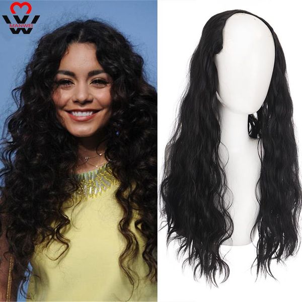 synthetic wigs manwei 24inch u-shaped half wig water wave hair clips in high temperature fiber black brown hairpiece
synthetic wigs manwei 24inch u-shaped half wig water wave hair clips in high temperature fiber black brown hairpiece