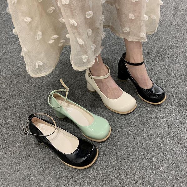 dress shoes slhjc leather pumps retro square toe marry jeans ankle buckle med heels autumn lady vintage, Black
dress shoes slhjc leather pumps retro square toe marry jeans ankle buckle med heels autumn lady vintage, Black
