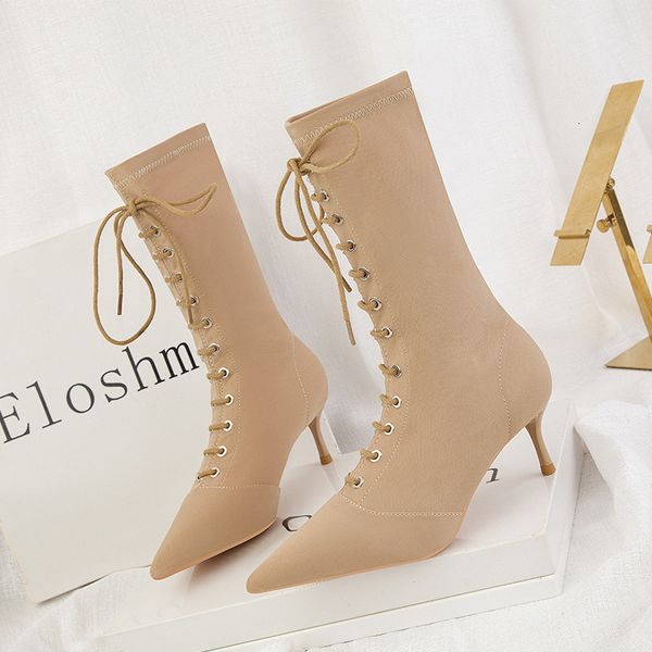 boots big size women middle calf winter elastic short lycra boot kitten shoes pointed toes khaki booties z366, Black
boots big size women middle calf winter elastic short lycra boot kitten shoes pointed toes khaki booties z366, Black