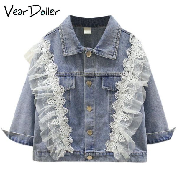 jackets veardoller fashion kids spring autumn long sleeve single breasted outerwear children's clothing girls lace denim coats, Blue;gray
jackets veardoller fashion kids spring autumn long sleeve single breasted outerwear children's clothing girls lace denim coats, Blue;gray