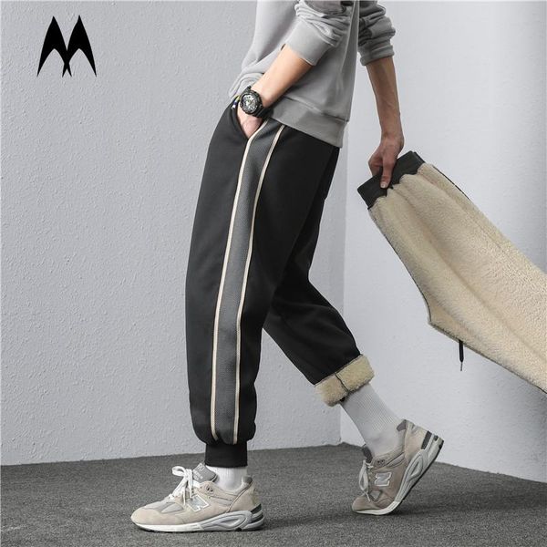 men's pants winter thicken men casual 2021 fleece warm sweatpants mens fashion stripe harlan drawstring jogger slim trousers, Black
men's pants winter thicken men casual 2021 fleece warm sweatpants mens fashion stripe harlan drawstring jogger slim trousers, Black